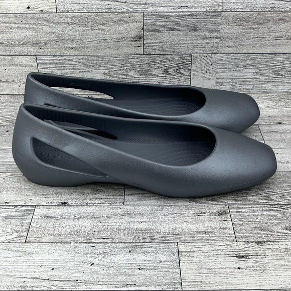 Crocs Flats Shoes Womens Size 10 Comfort Slip On Ballet Work Casual Lightweight - Picture 3 of 11